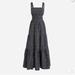 J. Crew Dresses | Jcrew Tiered Midi Dress With Convertible Straps In Dot | Color: Black | Size: Xl