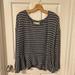 Free People Sweaters | Free People Blue And Black Striped Sweater | Color: Black/Blue | Size: S