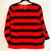 J. Crew Tops | J. Crew Red Navy Vintage Top Size Medium | Color: Blue/Red | Size: M