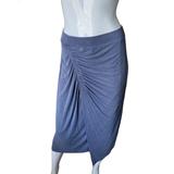 Anthropologie Skirts | Anthropologie Maeve Jersey Faux Wrap Skirt | Color: Blue | Size: S