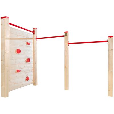 Klettergerüst WEKA "Tabaluga", beige (natur), Klettergerüste, Kinder, B/H: 9cm x 167cm, Holzwerkstoff, Gesamthöhe: 167 cm, B:9cm H:167cm L:306cm
