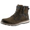 Winterboots RIEKER, Herren, Gr. 42, schwarz (khaki, schwarz), Nubuklederimitat, used, sportlich, Schuhe, mit komfortabler Rieker TEX-Ausstattung, Freizeitschuh, Schnürschuh