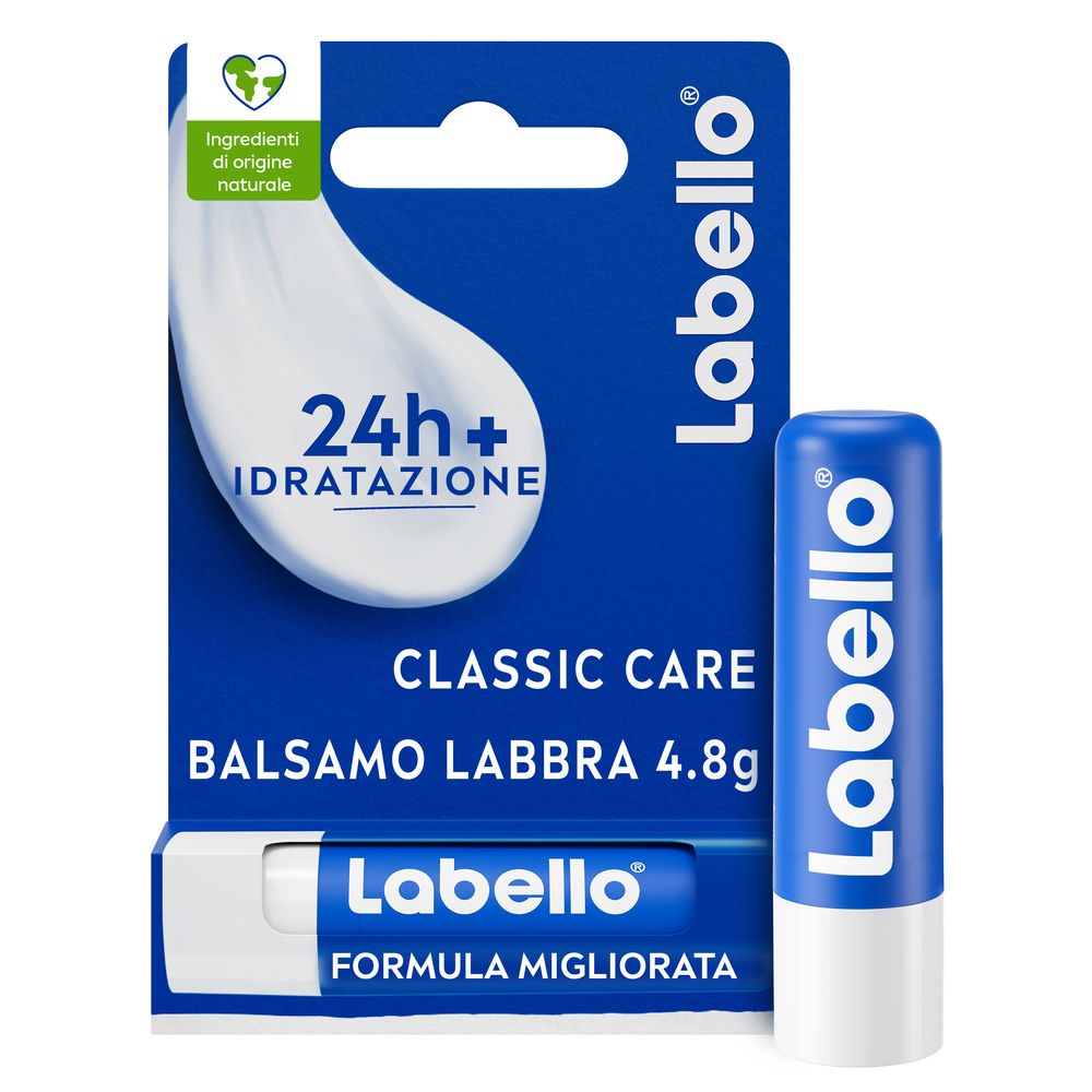 Labello Classic Care Balsamo Labbra 4.8 g, Burrocacao labbra classico