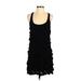 Eight Sixty Casual Dress - Shift Scoop Neck Sleeveless: Black Solid Dresses - Women's Size Small