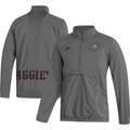 Men's adidas Gray Texas A&M Aggies AEROREADY Half-Zip Jacket