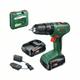 Bosch - Akku-Schlagbohrmaschine EasyImpact 18V-40, incl. 2x Akku pba 2 Ah, Ladegerät,