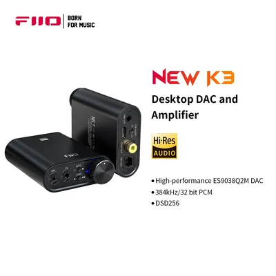 FiiO – amplificateur de casque K3 DSD USB DAC pour PC Support DSD256 COAXIAL/optique/équilibre 2.5
