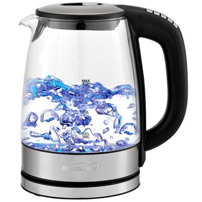 Brentwood Glass 1.7 Liter Electric Kettle with 6 Temperature Presets - 1.7 Liter