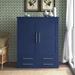 Forest Designs Armoire 72.0 H x 48.0 W x 21.0 D in blueWood in Navy Blue Oak | 72" H x 48" W x 21" D | Wayfair 3071SN-MOBLU