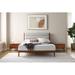 Corrigan Studio® Horey Solid Wood & Platform Bed Wood & /Upholstered/Polyester in Brown | 42 H x 80.5 W x 87 D in | Wayfair