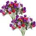 Primrue Roses Floral Arrangement Silk in Indigo | 4 H x 8 W x 6 D in | Wayfair A8B543E0D98D4377B466D558D09D125B