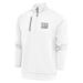 Men's Antigua White New York Giants Metallic Logo Generation Quarter-Zip Pullover Top