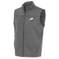 Men's Antigua Steel Philadelphia Eagles Metallic Logo Links Full-Zip Golf Vest