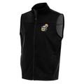 Men's Antigua Black New Orleans Saints Team Logo Throwback Links Golf Full-Zip Vest