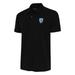 Men's Antigua Black Los Angeles Chargers Team Logo Throwback Tribute Polo