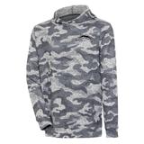 Men's Antigua Camo Los Angeles Chargers Metallic Logo Absolute Pullover Hoodie