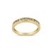 Women's Yellow Gold Plated Sterling Silver Channel Set Round Champagne Diamond 11 Stone Band Ring by Haus of Brilliance in White (Size 6)