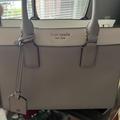 Coach Bags | Kate Spade Taupe & Cream, Like New Shoulder Bag | Color: Cream/Gray | Size: 8 ” H X 4”D X 11” W