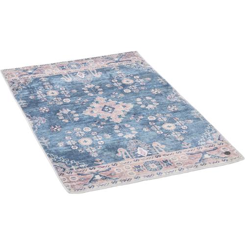 „Badematte TOM TAILOR HOME „“Oriental Bath ONE““ Badematten Gr. rechteckig (70 cm x 120 cm), 1 St., Polyester, blau (türkis) Gemusterte Badematten Badteppich, Orient-Optik, Vintage Design, waschbar“