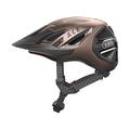 ABUS Stadthelm Urban-I 3.0 ACE - sportlicher Fahrradhelm mit LED-Rücklicht, verlängertem Schirm und Magnetverschluss - für Damen und Herren - Braun Metallic, Größe L