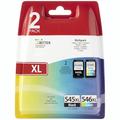 InkSpirit 545 546 Ink Cartridges, Printer Ink 545 546 Remanufactured for Canon 545 546 Ink Cartridges, PG-545 Black, CL-546 Colour XL for Pixma TS3350 TR4550 TS3151 MG2555s TS3450 MX495 MG2550s MG2550