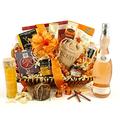Hampergifts.co.uk Luxury Rose Wine Hamper - The Amber Food & Rosé Wine Gift Basket - Wine Hamper Gift for a Birthday, Wedding, Anniversary or Corporate Thank You