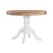 Tobin Pedestal Dining Table, Natural and White - Linon KNK159NATWHTABU