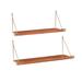 Askins Set of Two Wall Shelves - Linon WL276GLD01AS