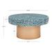 Sariah Capiz Coffee Table Blue - Linon PR114BLU01ASU