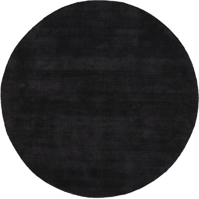 Teppich CARPETFINE "Ava Viskoseteppich", schwarz, H:13mm Ø:160cm, Viskose, Teppiche, Seidenoptik, leichter Glanz, Wohnzimmer Image