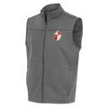 Men's Antigua Steel San Francisco 49ers Team Logo Throwback Links Golf Full-Zip Vest