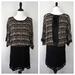 Anthropologie Dresses | Anthropologie A'reve Black Tan Knit Floral Lace Wide Sleeve Dress Size Large | Color: Black/Tan | Size: L