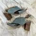Anthropologie Shoes | Anthropologie Lien Do Blue Block Heels Shoes | Color: Blue | Size: 7