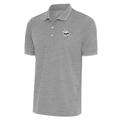 Men's Antigua Heather Gray Minnesota Vikings Metallic Logo Affluent Polo