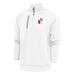 Men's Antigua White San Francisco 49ers Team Logo Throwback Generation Quarter-Zip Pullover Top