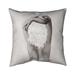 Sweet Woman Indoor/Outdoor Square Throw Pillow Cover in Gray Begin Edition International Inc | 17.25 H x 17.25 W x 4.5 D in | Wayfair