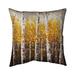 Birches by Sunny Day Square Throw Cushion Polyester in Orange/Gray/Yellow Begin Edition International Inc | 20 H x 20 W x 1 D in | Wayfair