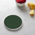 Frifoho Solid 4 X 4 Absorbent Ceramic Round Coasters Pack Of 4 Ceramic in Green | 0.3 H x 4 W x 4 D in | Wayfair 05YZF1047TSP61X7111C