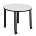 Regency Kee Round Breakroom Table Top Wood/Metal in White | 29 H x 36 W x 36 D in | Wayfair TBMC36RNDWHBK