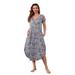 Alwyn Home Nightgowns Nightdress Women V Neck Print Short Slit Sleepwear S-XXL Polyester | 34 H x 44 W in | Wayfair