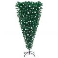 The Holiday Aisle® Upside-down Artificial Pre-lit Christmas Tree w/ Ball Set Xmas Tree, Steel in White | 15.7 W x 15.7 D in | Wayfair