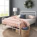 Zinus Florence 42" Modern Farmhouse Metal Platform Bed Metal in White | 42 H x 60.3 W x 82.5 D in | Wayfair FRBF-PQ