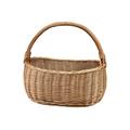 Wicker shopping basket, shopping basket, fruit or vegetable basket, mushroom basket, picnic basket 40 x 22 / H 18/40 cm