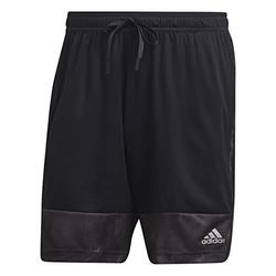 Adidas Mens Shorts (1/2) Wo AOP SHO, Black/Reflective Silver, HN8535, S 7"