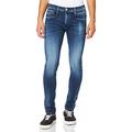 Replay Herren Jeans Anbass Slim-Fit Hyperflex White Shades mit Stretch, Blau (Medium Blue 009), 27W / 30L