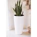 XBrand 29.5" H Plastic Self Watering Indoor Outdoor Tall Round Planter Pot, Decorative Gardening Pot, Home Décor Accent