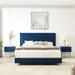 Rosdorf Park Gensie Solid Wood Tufted Platform Bed Upholstered/Velvet in Blue | 55 H x 65.8 W x 87 D in | Wayfair B2E4157CF8894B67A35B3F9E0F2BA214