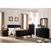 Charlton Home® Louis Philippe 6-Pcs Bedroom Set Upholstered in Black | 47 H x 41 W x 85 D in | Wayfair 6BD68887F2F84A3790B33C43FC51C9D9