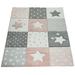 0.47 in Rug - Isabelle & Max™ Beddingfield Patchwork Machine Woven Polypropylene Rug in Pink/Gray | 0.47 D in | Wayfair