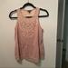 American Eagle Outfitters Tops | American Eagle Outfitters Pink Lace Front Tank Top Silky Blouse, Women's S/P | Color: Pink | Size: S